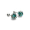 Sarcelle | Argent sterling .925 | Boucles d'Oreilles Tiges Verre Luciole